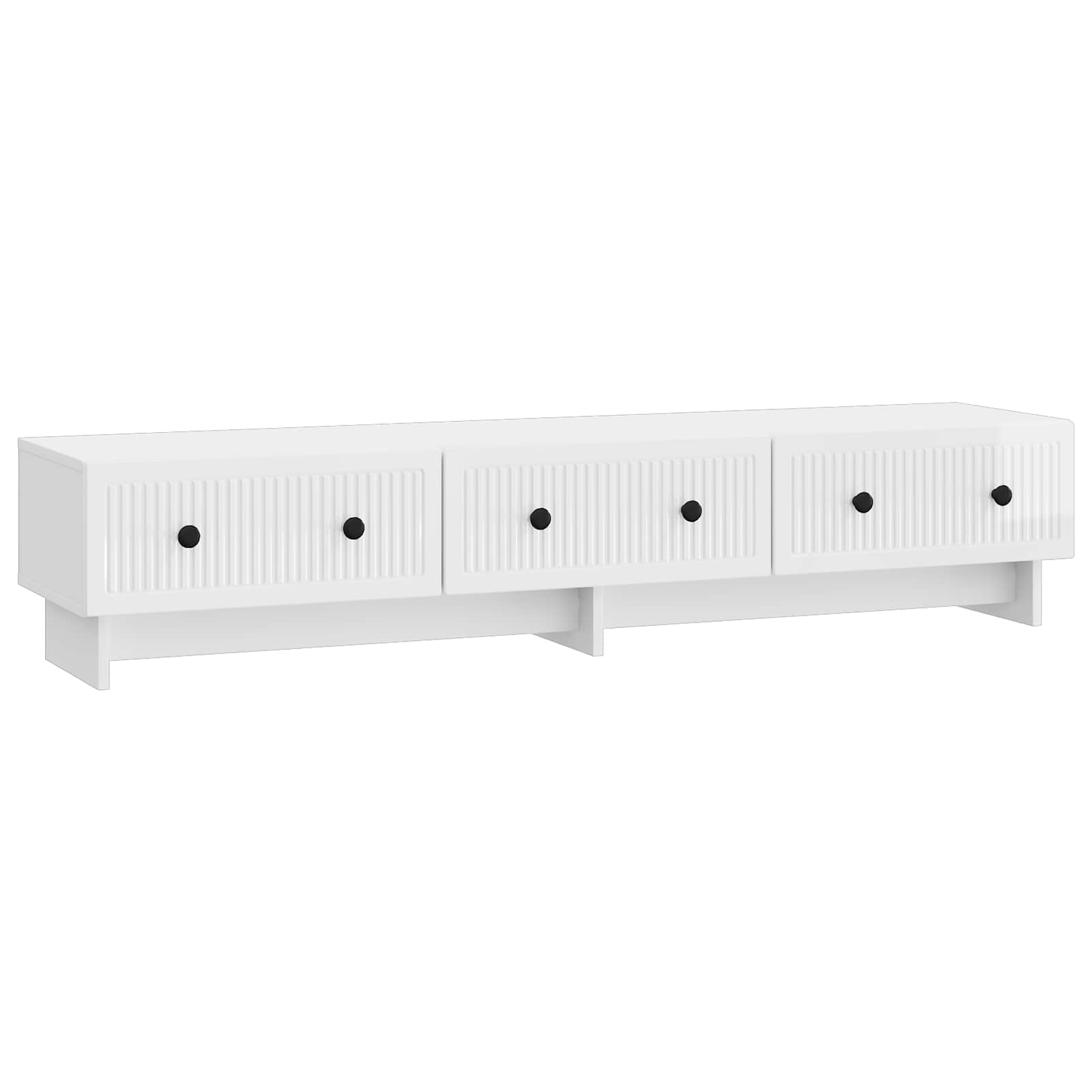 Mobile TV Bianco Lucido 147 x 34,5 x 30 cm Legno ingegnerizzato | homemem39