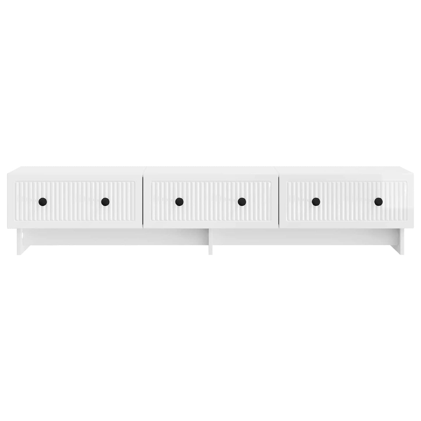 Mobile TV Bianco Lucido 147 x 34,5 x 30 cm Legno ingegnerizzato | homemem39