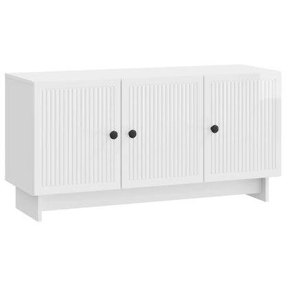 Mobile TV Bianco Lucido 99 x 34,5 x 50 cm Legno ingegnerizzato | homemem39