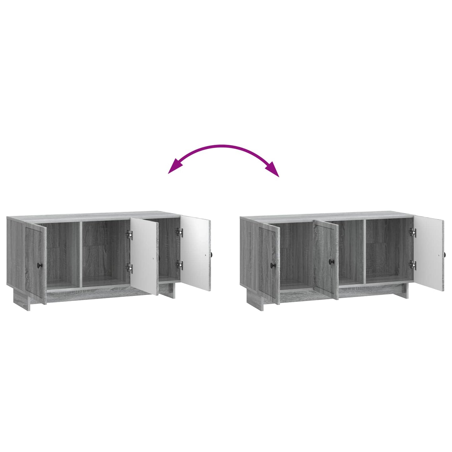 Mobile TV Grigio Sonoma 99 x 34,5 x 50 cm Legno ingegnerizzato | homemem39