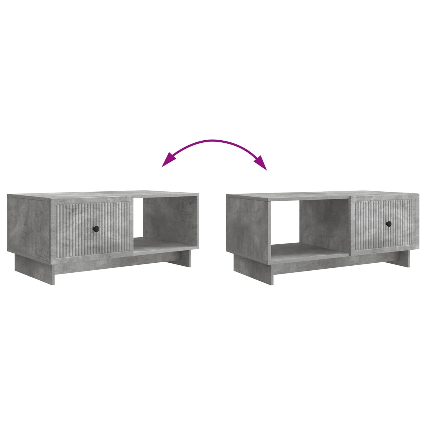 Tavolino da salotto Grigio Cemento 90 x 50 x 40 cm | homemem39