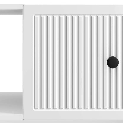 Tavolino da salotto Bianco Lucido 90 x 50 x 40 cm