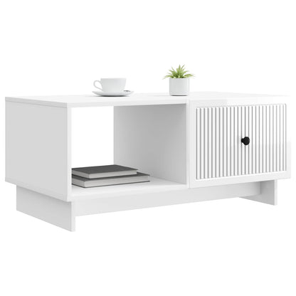 Tavolino da salotto Bianco Lucido 90 x 50 x 40 cm