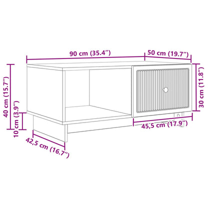 Tavolino da salotto Legno antico 90 x 50 x 40 cm | homemem39