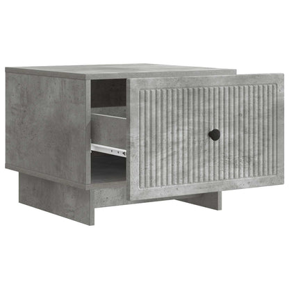 Tavolino da salotto con cassetto Grigio Cemento 49 x 50 x 40 cm