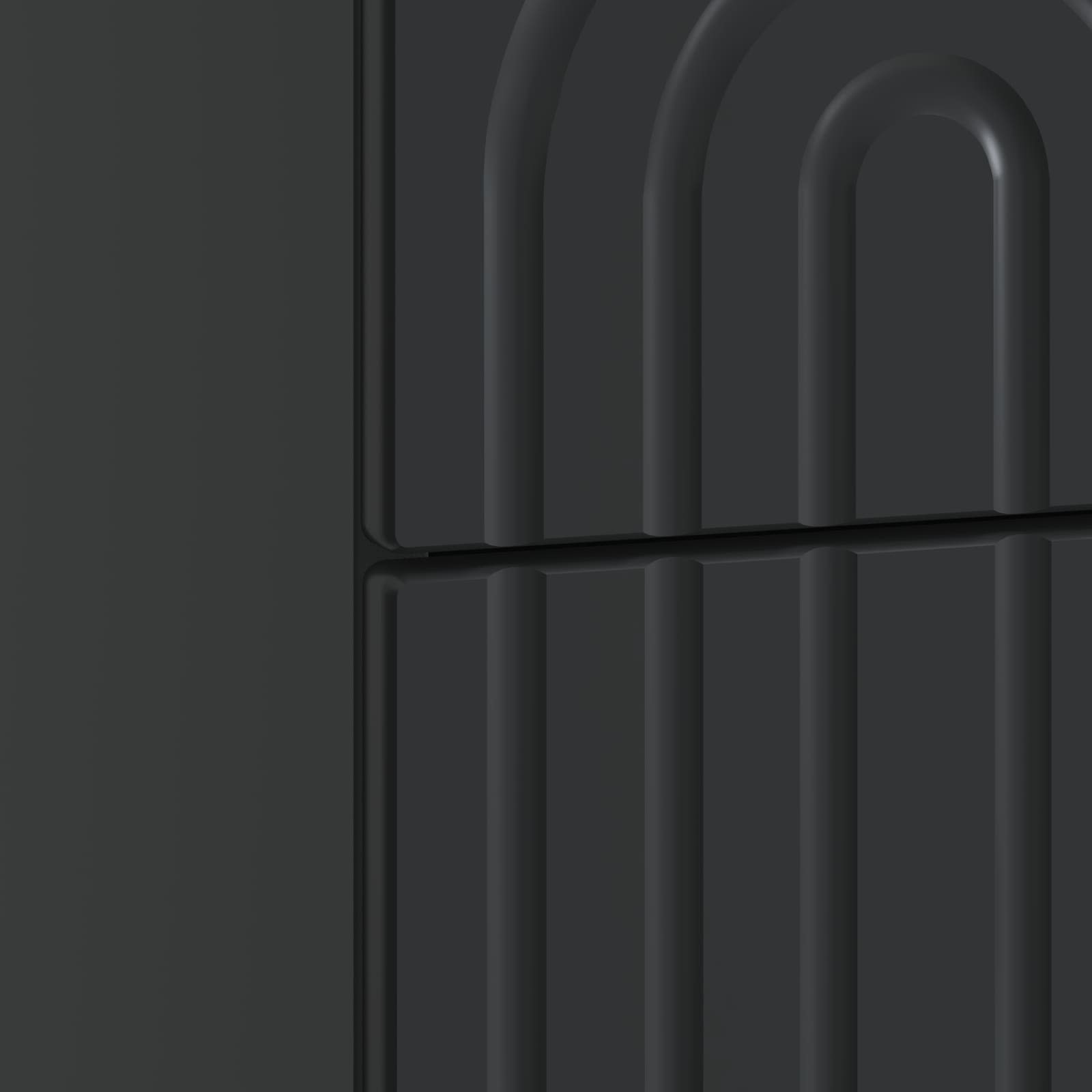 Armadio da Notte con cassetto 2 pcs Nero 43 x 34,5 x 48 cm | homemem39