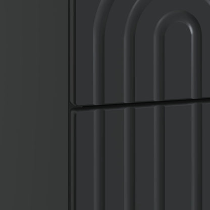 Armadio da Notte con cassetto 2 pcs Nero 43 x 34,5 x 48 cm | homemem39