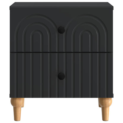 Armadio da Notte con cassetto 2 pcs Nero 43 x 34,5 x 48 cm | homemem39