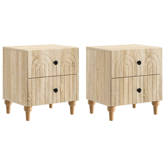Armadio da Notte 2 pcs Rovere Sonoma 43 x 34,5 x 48 cm | homemem39