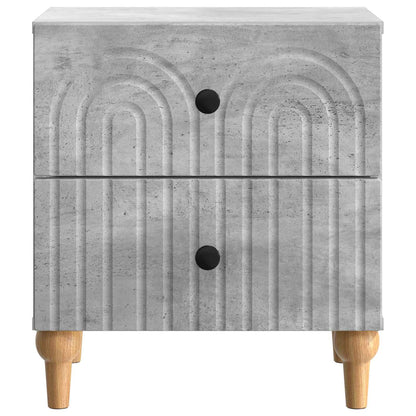 Armadio da Notte con cassetto Grigio Cemento 43 x 34,5 x 48 cm