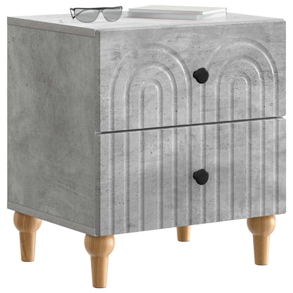 Armadio da Notte con cassetto Grigio Cemento 43 x 34,5 x 48 cm