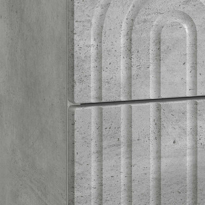 Armadio da Notte 2 pcs Grigio Cemento 43 x 34,5 x 48 cm | homemem39