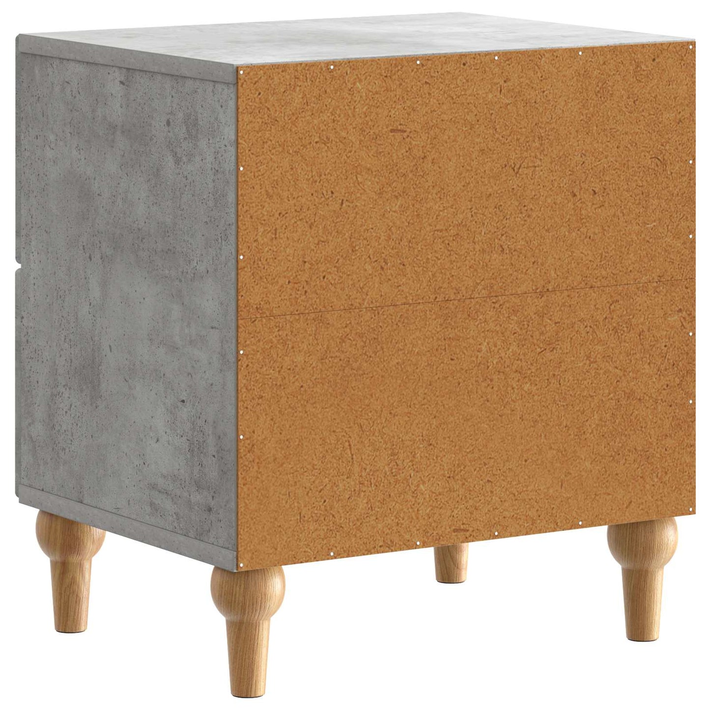 Armadio da Notte 2 pcs Grigio Cemento 43 x 34,5 x 48 cm | homemem39