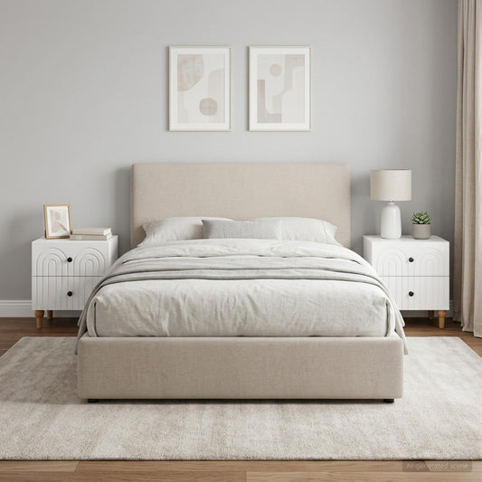 Armadio da Notte 2 pz Bianco Lucido 43 x 34,5 x 48 cm