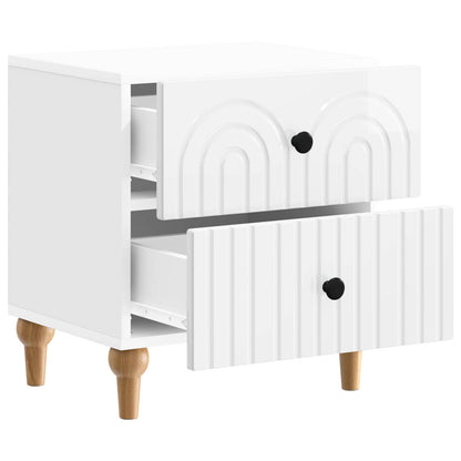 Armadio da Notte 2 pcs Bianco Lucido 43 x 34,5 x 48 cm | homemem39