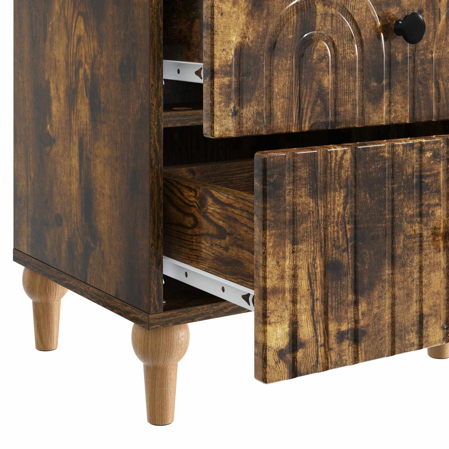 Armadio da Notte con cassetto Rovere Fumo 43 x 34,5 x 48 cm