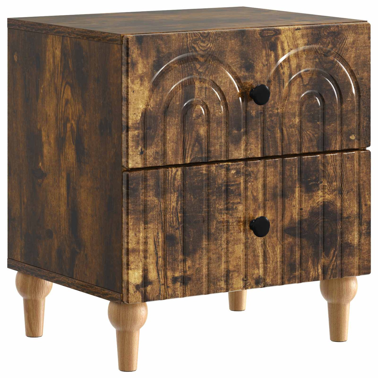 Armadio da Notte con cassetto Rovere Fumo 43 x 34,5 x 48 cm