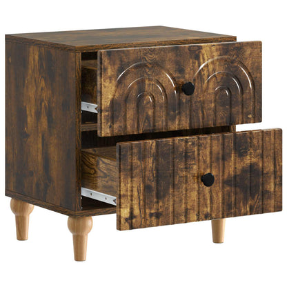 Armadio da Notte con cassetto Rovere Fumo 43 x 34,5 x 48 cm