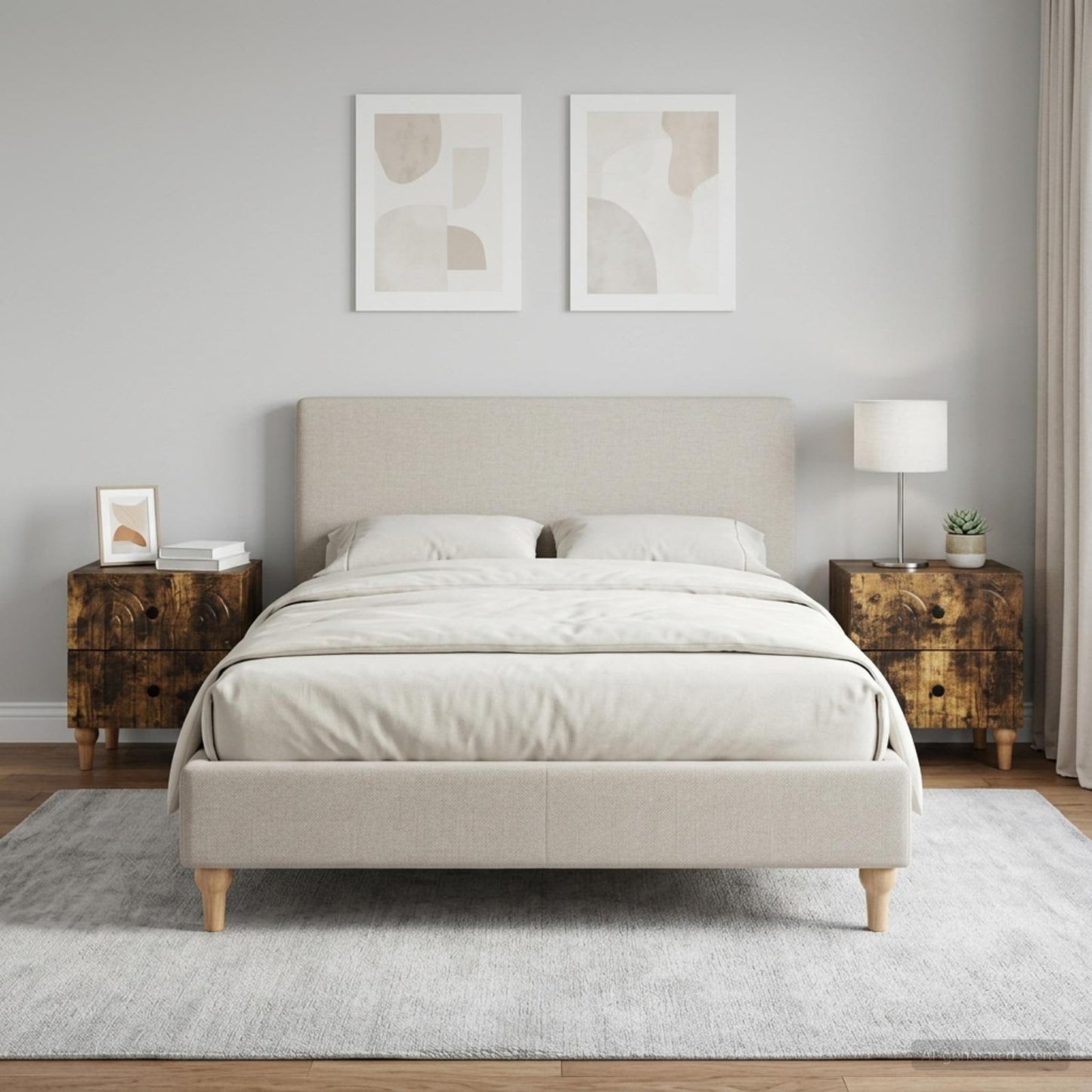 Armadio da Notte 2 pz Rovere Fumo 43 x 34,5 x 48 cm