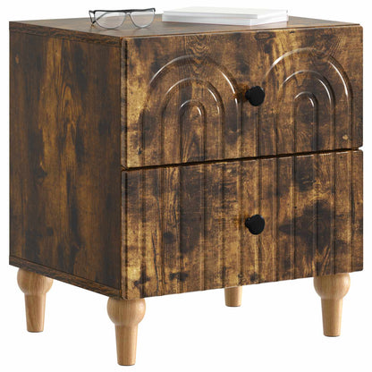 Armadio da Notte 2 pcs Rovere Fumo 43 x 34,5 x 48 cm