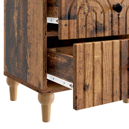 Armadio da Notte con cassetto Legno antico 43 x 34,5 x 48 cm | homemem39