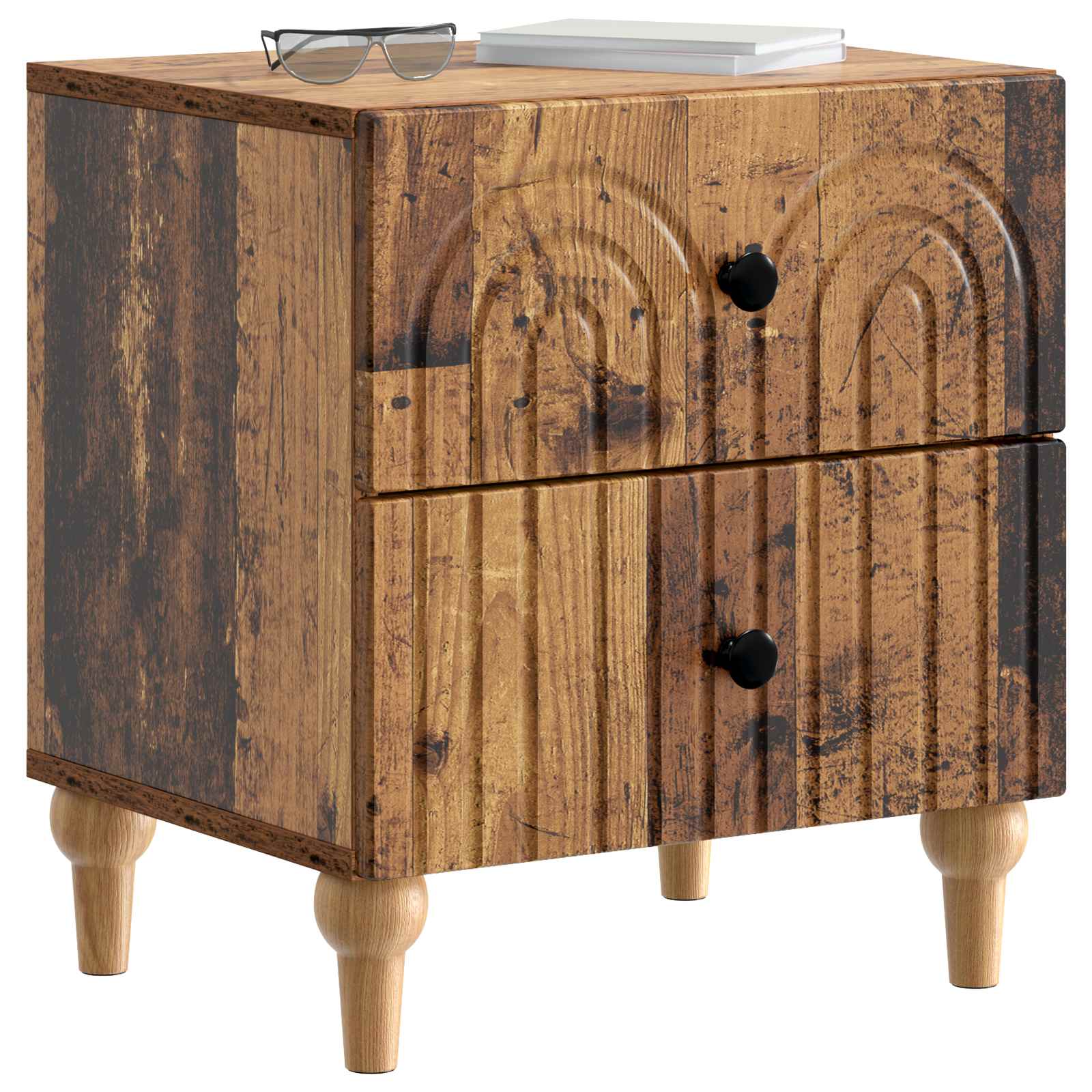 Armadio da Notte con cassetto Legno antico 43 x 34,5 x 48 cm | homemem39