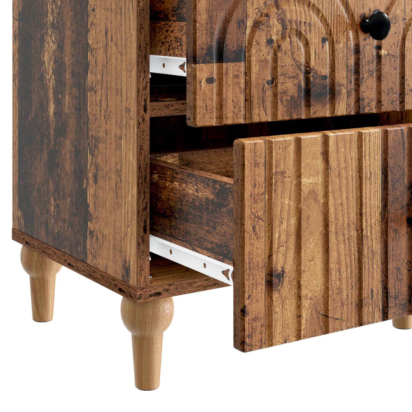 Armadio da Notte 2 pcs Legno antico 43 x 34,5 x 48 cm | homemem39
