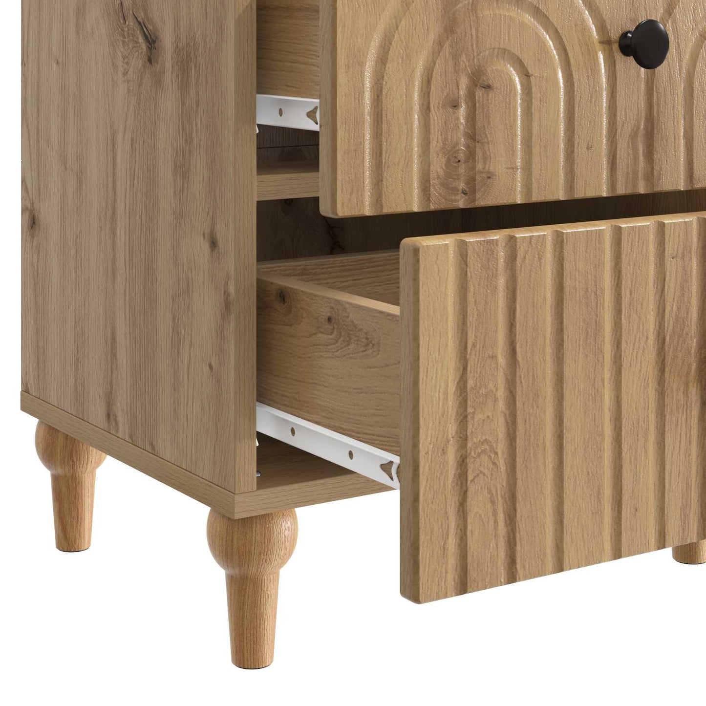 Armadio da Notte 2 pcs Rovere Artigianale 43 x 34,5 x 48 cm | homemem39