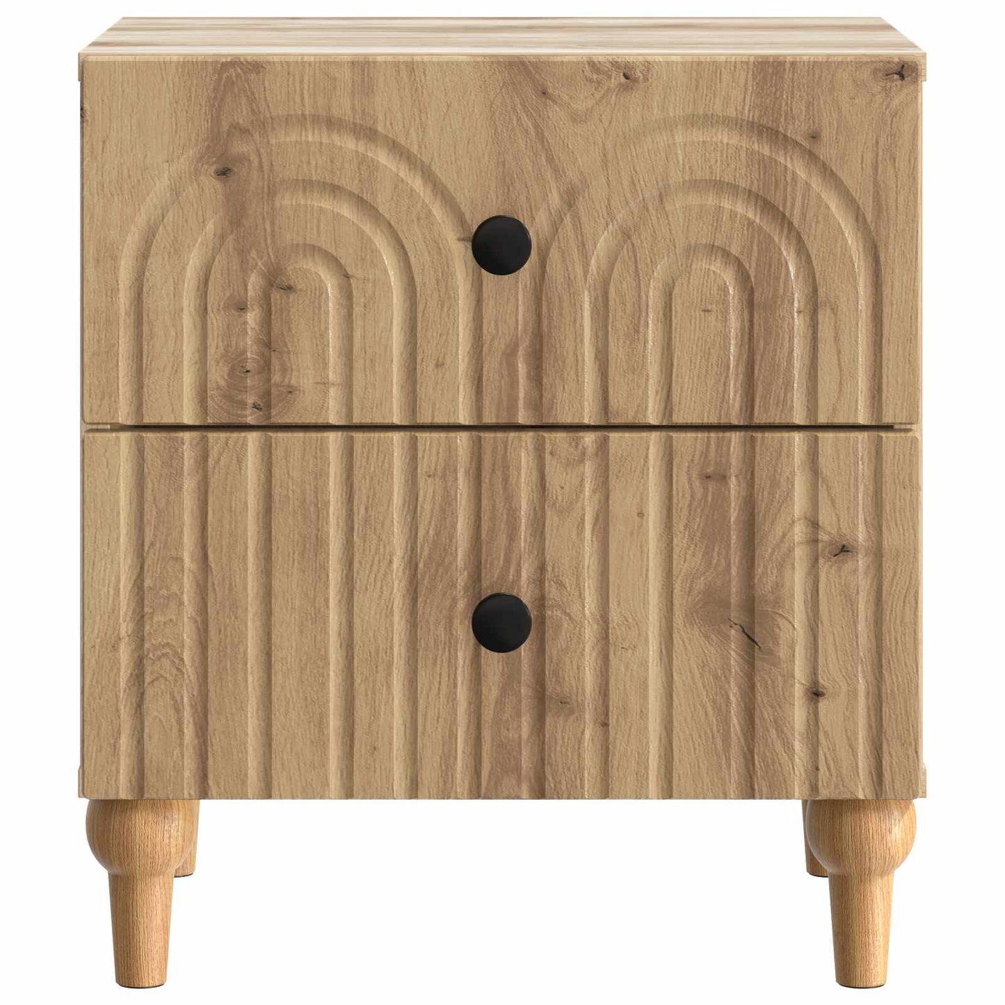Armadio da Notte 2 pz Rovere Artigianale 43 x 34,5 x 48 cm