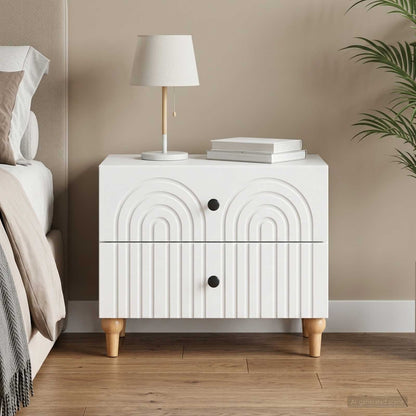 Armadio da Notte Bianco 62 x 34,5 x 48 cm Legno ingegnerizzato | homemem39