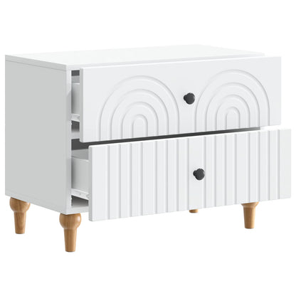 Armadio da Notte Bianco 62 x 34,5 x 48 cm Legno ingegnerizzato