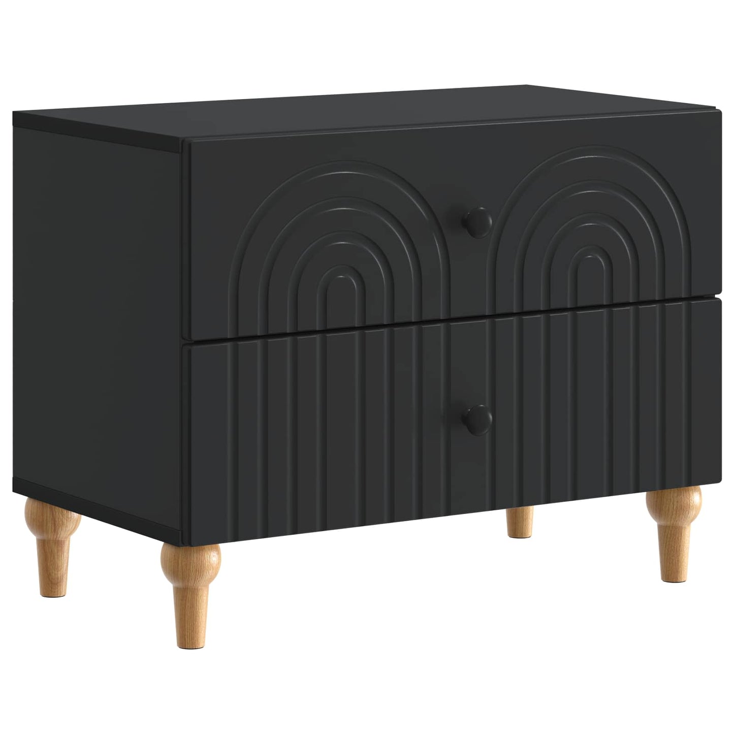 Armadio da Notte Nero 62 x 34,5 x 48 cm Legno ingegnerizzato | homemem39
