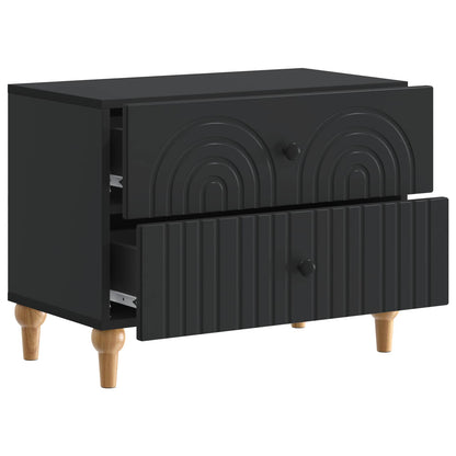 Armadio da Notte Nero 62 x 34,5 x 48 cm Legno ingegnerizzato | homemem39