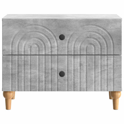 Armadio da Notte con cassetto Grigio Cemento 62 x 34,5 x 48 cm