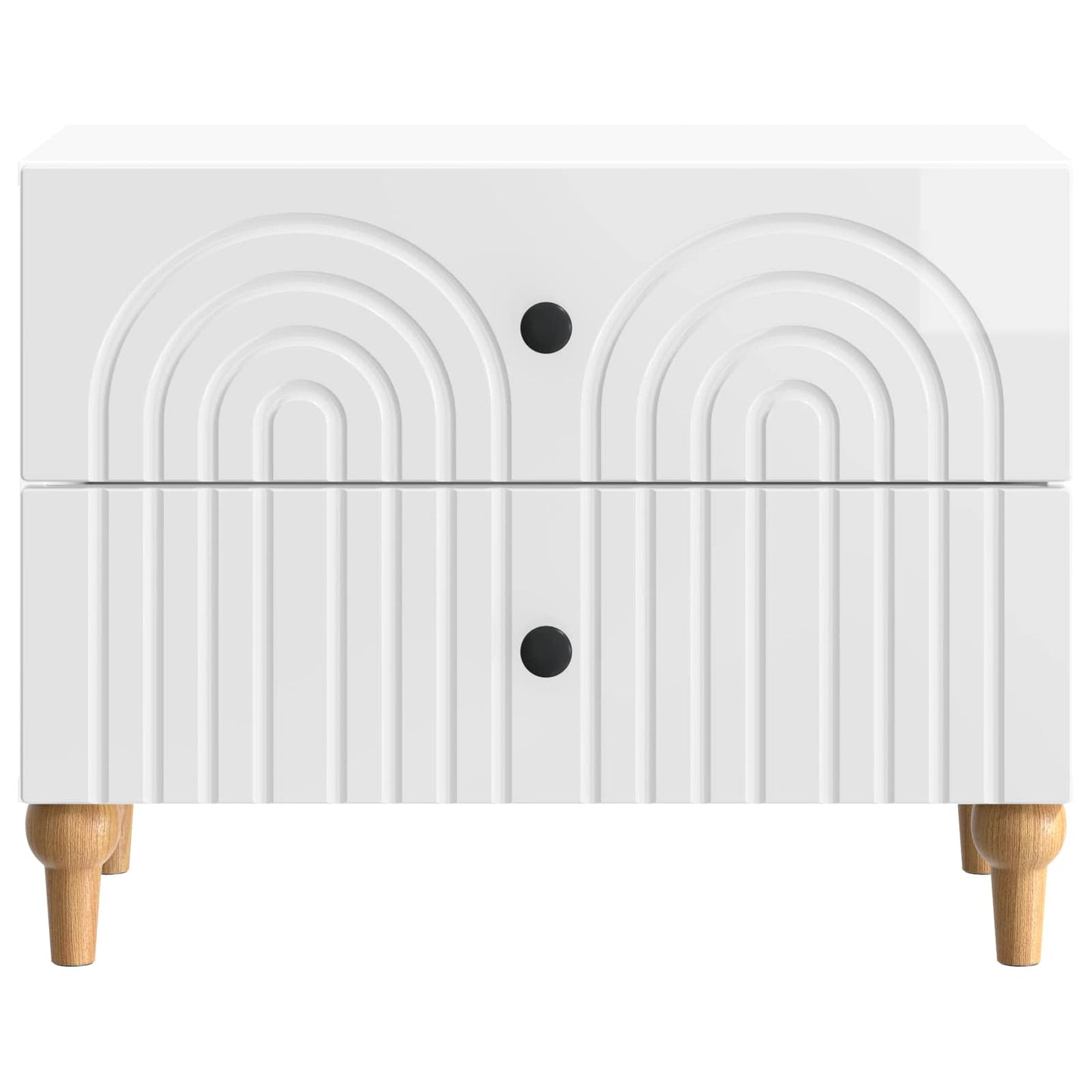 Armadio da Notte con cassetto Bianco Lucido 62 x 34,5 x 48 cm