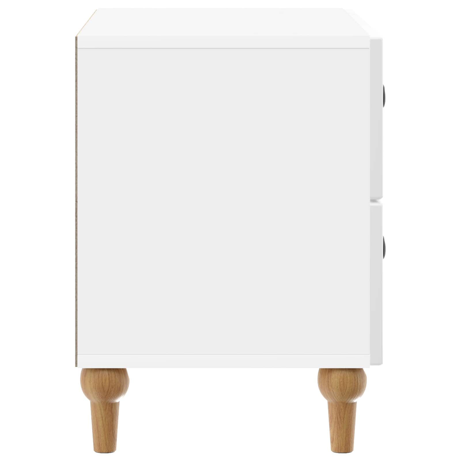 Armadio da Notte con cassetto Bianco Lucido 62 x 34,5 x 48 cm | homemem39