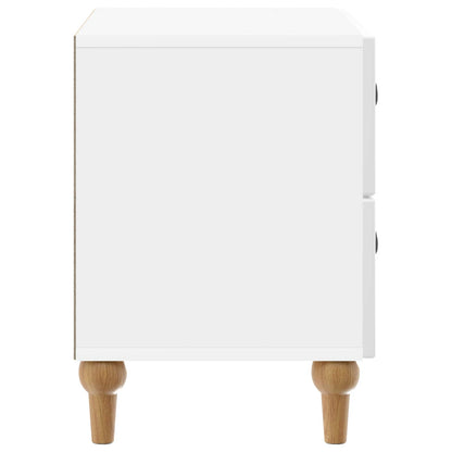 Armadio da Notte con cassetto Bianco Lucido 62 x 34,5 x 48 cm | homemem39