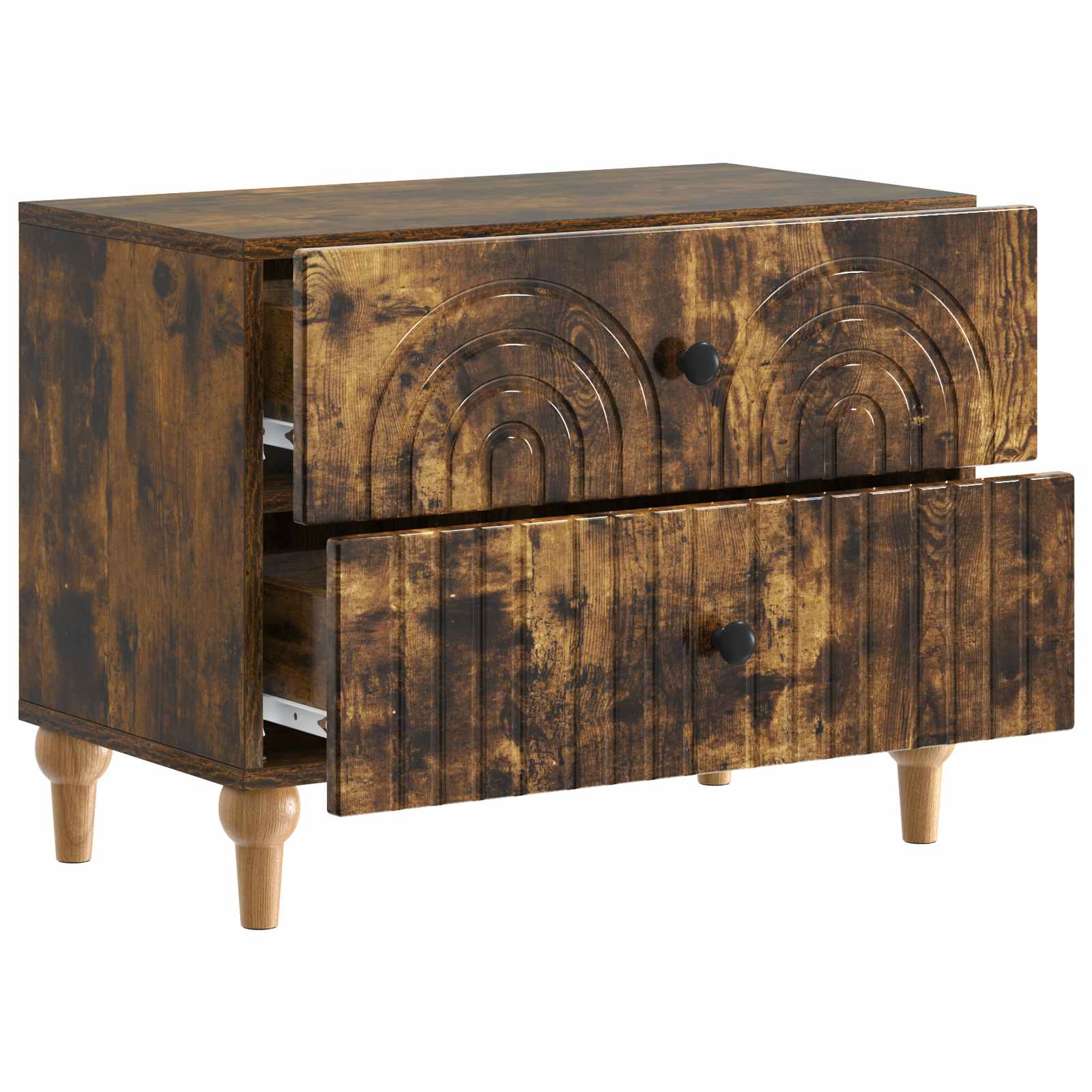 Armadio da Notte con cassetto Rovere Fumo 62 x 34,5 x 48 cm - homemem39