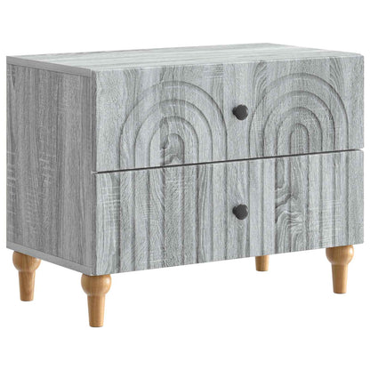 Armadio da Notte con cassetto Grigio Sonoma 62 x 34,5 x 48 cm