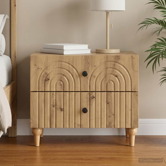 Armadio da Notte Rovere Artigianale 62 x 34,5 x 48 cm