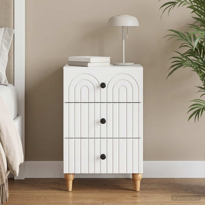 Armadio da Notte Bianco 43x 41 x 66,5 cm Legno ingegnerizzato | homemem39