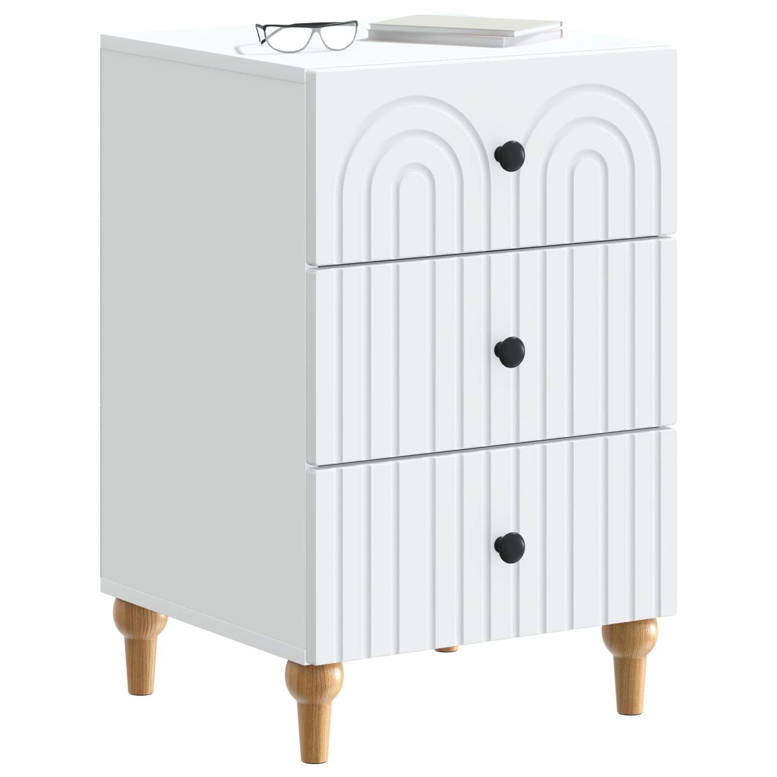 Armadio da Notte Bianco 43x 41 x 66,5 cm Legno ingegnerizzato | homemem39