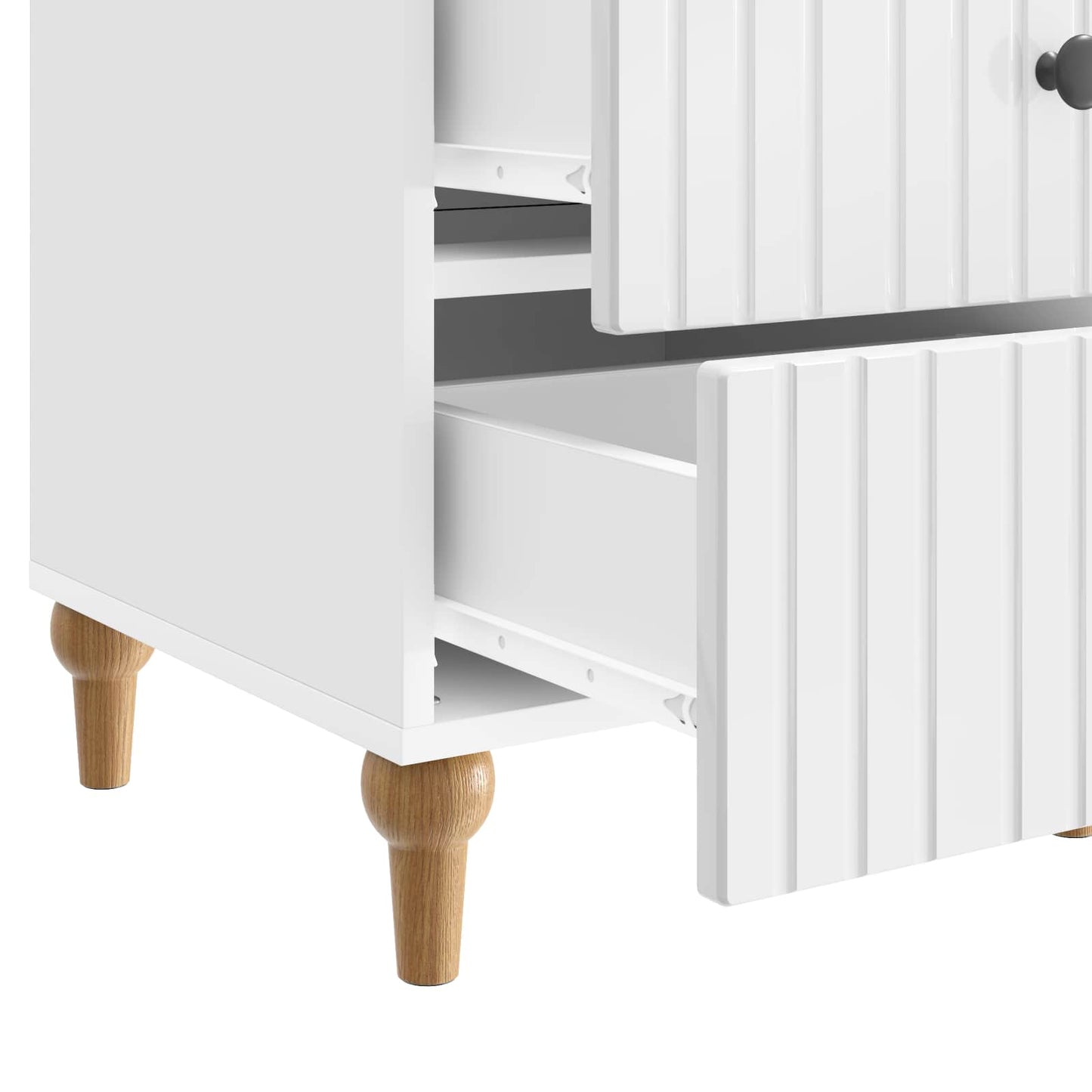 Armadio da Notte con cassetto Bianco Lucido 43x 41 x 66,5 cm | homemem39