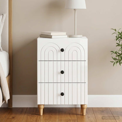 Armadio da Notte con cassetto Bianco Lucido 43x 41 x 66,5 cm