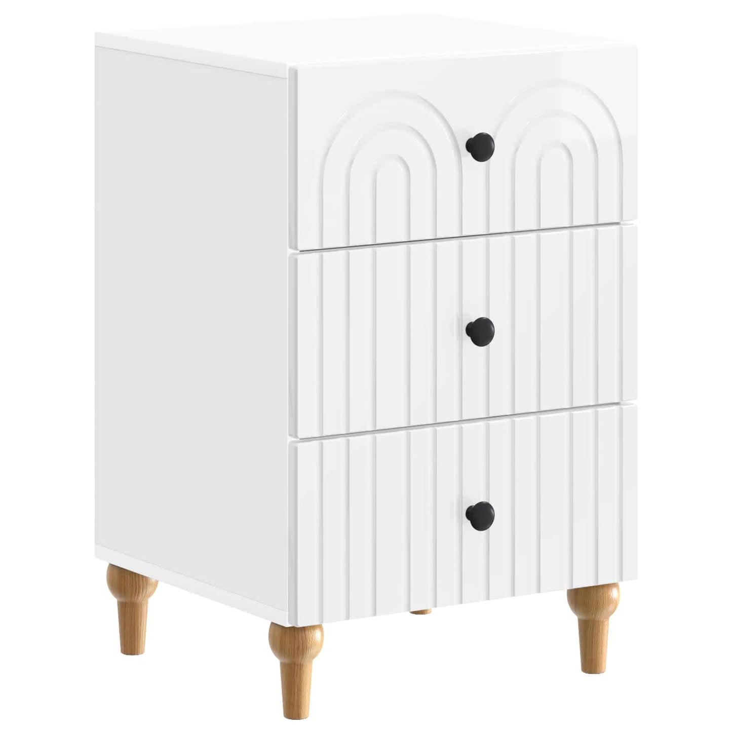 Armadio da Notte con cassetto Bianco Lucido 43x 41 x 66,5 cm