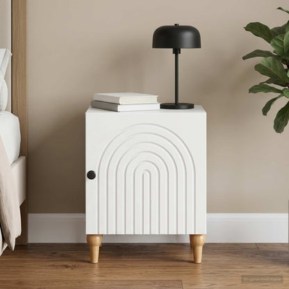 Armadio da Notte Bianco 43 x 34,5 x 50 cm Legno ingegnerizzato | homemem39