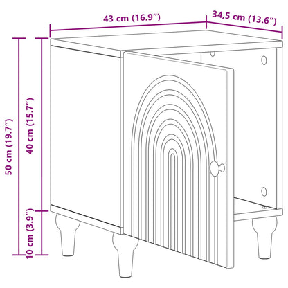 Armadio da Notte Bianco 43 x 34,5 x 50 cm Legno ingegnerizzato | homemem39