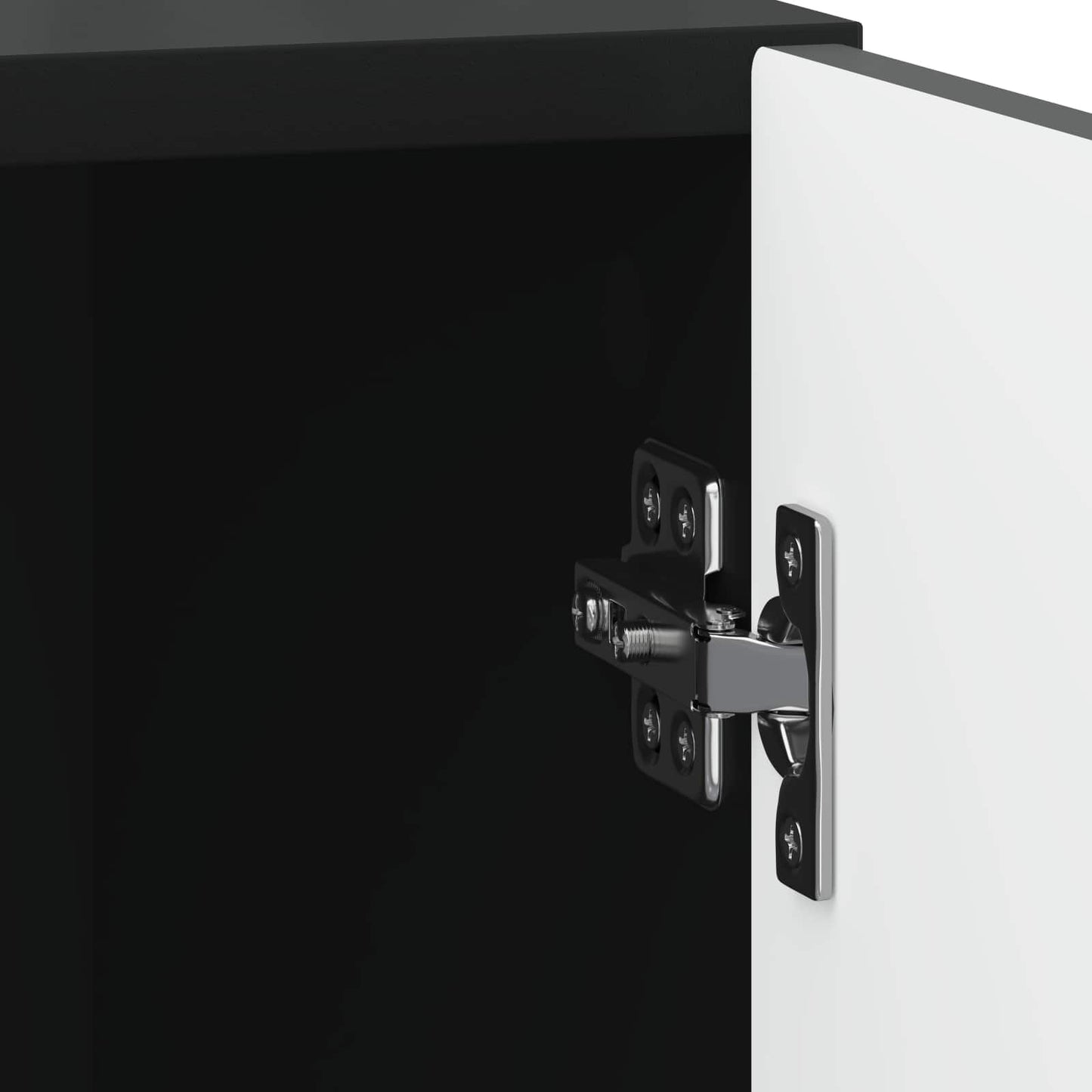 Armadio da Notte Nero 43 x 34,5 x 50 cm Legno ingegnerizzato