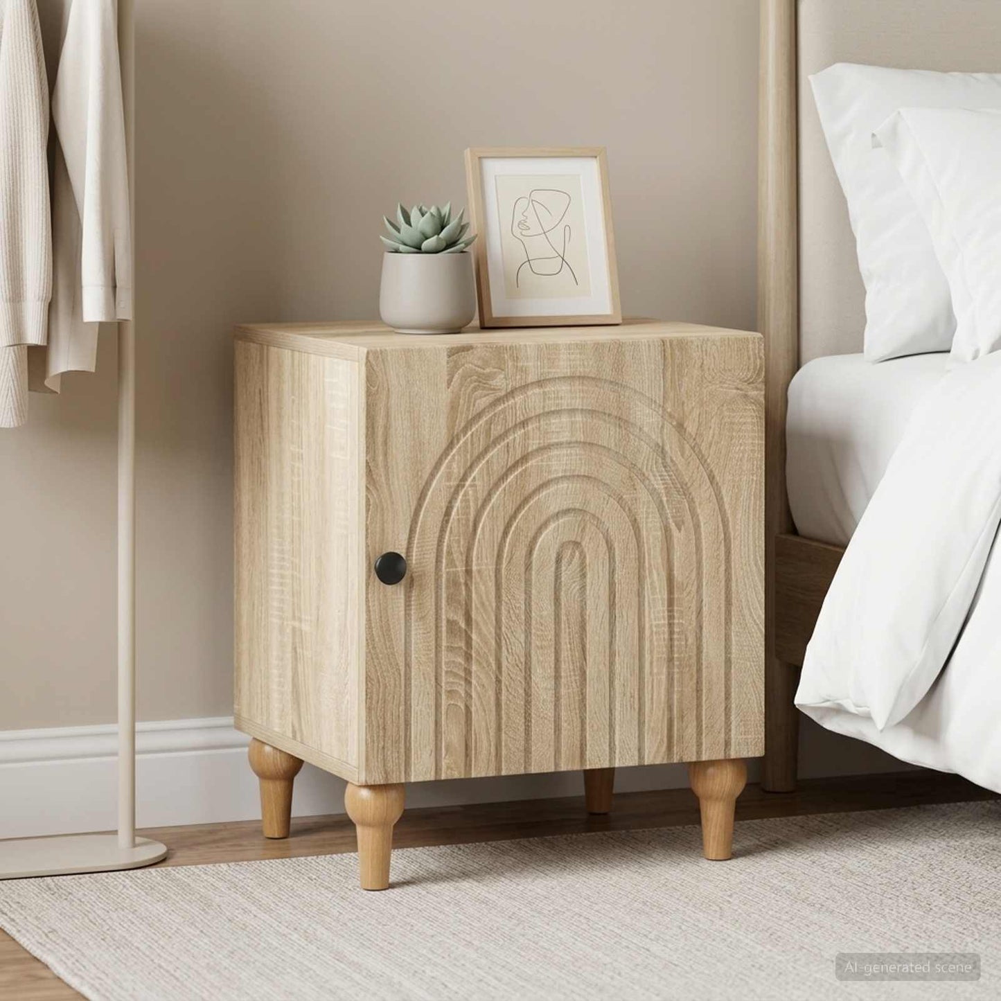 Armadio da Notte 2 pz Rovere Sonoma 43 x 34,5 x 50 cm