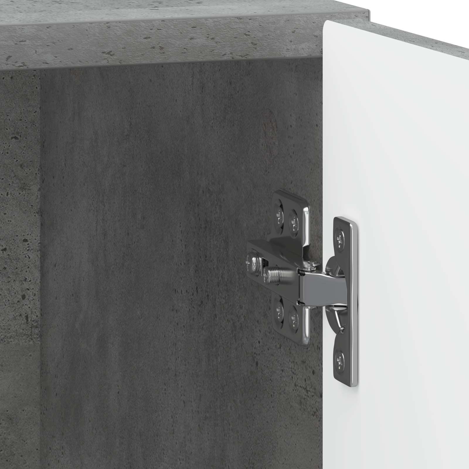 Armadio da Notte Grigio Cemento 43 x 34,5 x 50 cm | homemem39